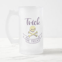 Trick or treat skull crossbones Halloween ribbon