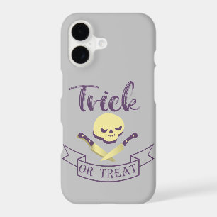 Trick or treat skull crossbones Halloween ribbon T