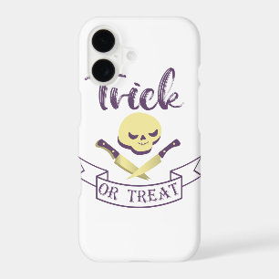 Trick or treat skull crossbones Halloween ribbon T