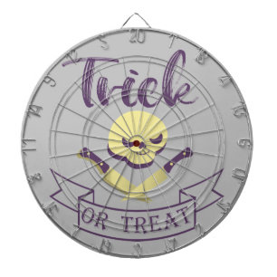 Trick or treat skull crossbones Halloween ribbon T Dartboard