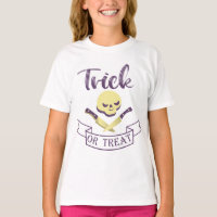 Trick or treat skull crossbones Halloween ribbon T
