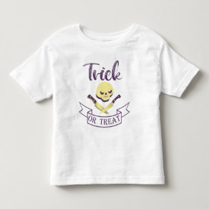 Trick or treat skull crossbones Halloween ribbon Toddler T-Shirt