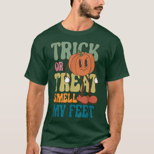 Trick Or Treat Smell My Feet Funny Halloween Kids T-Shirt