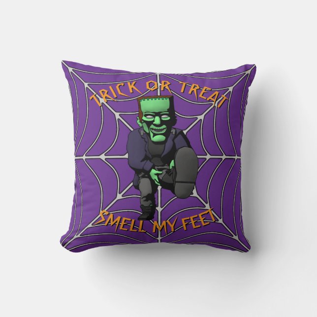 Trick or Treat Smell my Feet Pillow (Front)