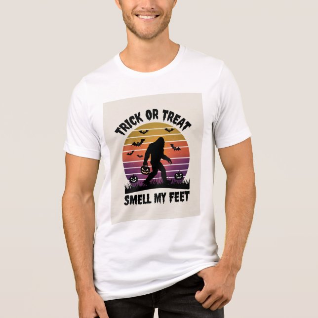 Trick or Treat Smell My Feet  Tri-Blend Shirt (Front)