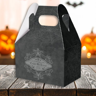 Trick Or Treat Spider Web Dark Gothic Halloween Favour Box