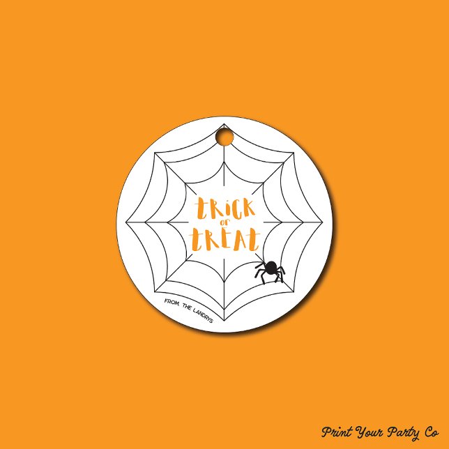Trick or Treat Spiderweb Gift Tag (Creator Uploaded)