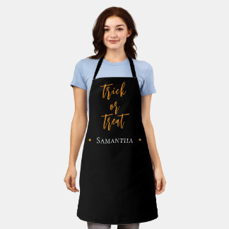 Trick or Treat Spiderweb Personalised Name - Apron