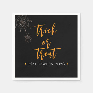 Trick or Treat Spiderweb Personalised Name - Napkin