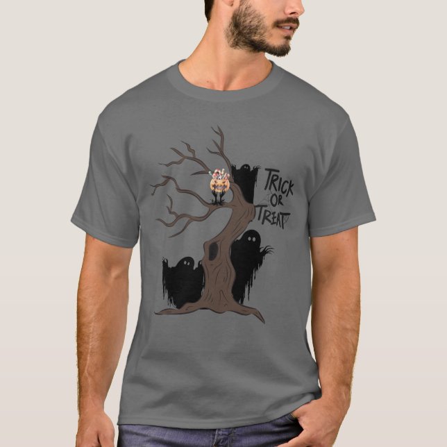 Trick or Treat Spook Ghosts T-Shirt (Front)