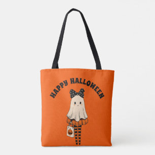 Trick or Treat Spooky Cute Ghost Happy Halloween  Tote Bag