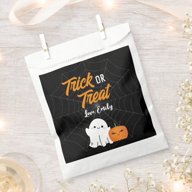 Trick or Treat Spooky Halloween Birthday Party  Favour Bags (Clipped)