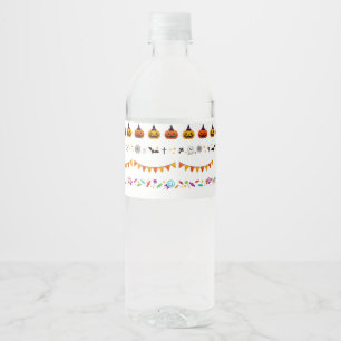 Trick Or Treat Spooky Halloween Party Creepy Decor Water Bottle Label