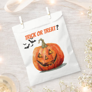 Trick or Treat? Spooky Pumpkin Candy Favour Bags
