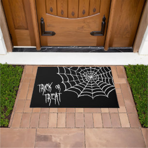 Trick or Treat - Spooky Spider Web Halloween Doormat