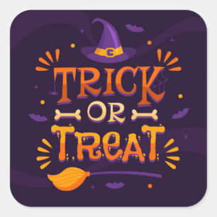 Trick or Treat Square Sticker
