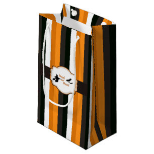Trick or Treat Stripped Gift Bag - Small, Glossy