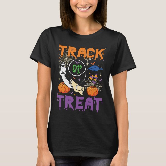 Trick or Treat T-shirt Spooky Halloween Gift (Front)