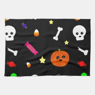 trick or treat tea towel