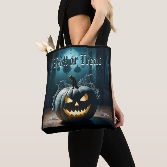 Trick Or Treat Teal Pumpkin Halloween Bag (Close Up)