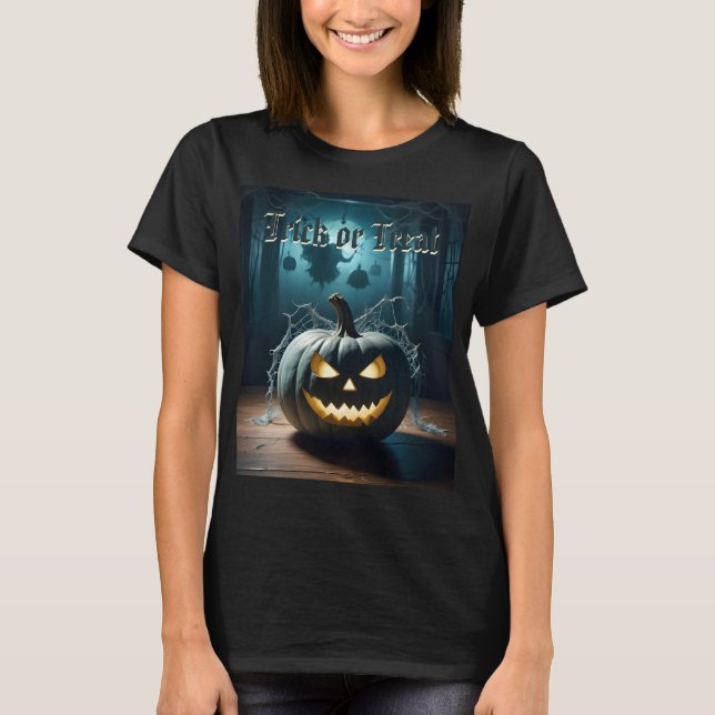 Trick Or Treat Teal Pumpkin Halloween T-Shirt (Front)