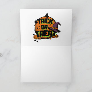 Trick or treat  thank you card
