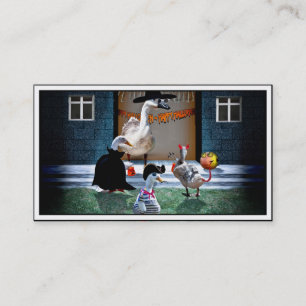 Trick or Treat Time for these Little Ducks Business Card
