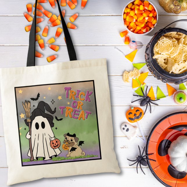Trick or Treat Tote with Ghost and Dog (Creator Uploaded)