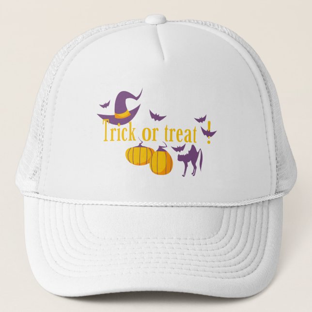trick or treat trucker hat (Front)