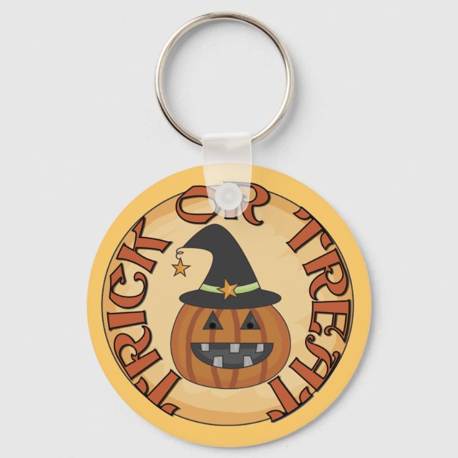 Trick or Treat Tshirts and Gifts Key Ring (Front)