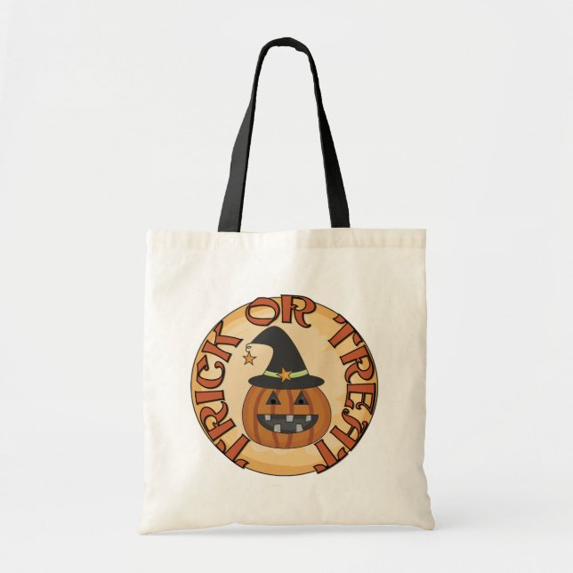 Trick or Treat Tshirts and Gifts Tote Bag (Front)
