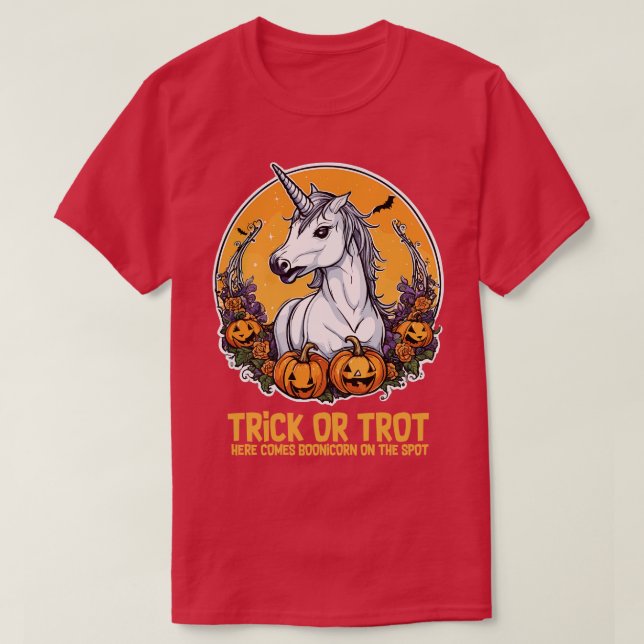 trick or treat unicorn T-Shirt (Design Front)
