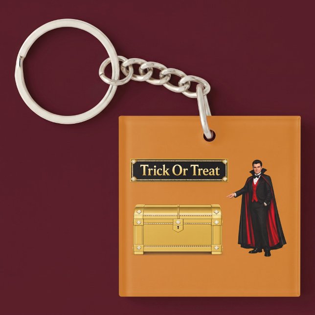 Trick Or Treat Vampire Halloween Key Ring (Creator Uploaded)