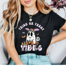 Trick or Treat Vibes Retro Ghost & Candy Halloween