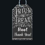 Trick or Treat Vintage Chalk Bones Halloween Party Gift Tags<br><div class="desc">Matching items available</div>