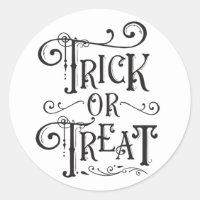 Trick or Treat Vintage Typography Type Halloween