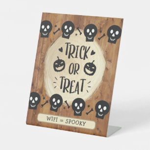Trick or Treat WIFI Password Standing Sign