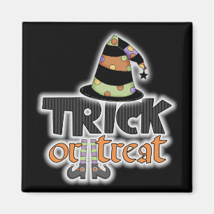 Trick Or Treat Witch Hat Halloween Magnet
