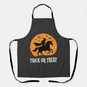 Trick or Treat Witch Unicorn Halloween Design_1 Apron