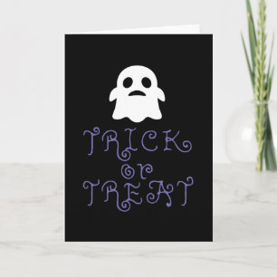 Trick or Treat with a Cute Ghost – Halloween Desig Card