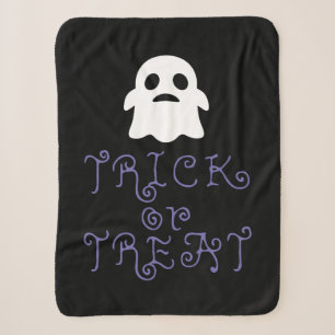 Trick or Treat with a Cute Ghost – Halloween Desig Sherpa Blanket