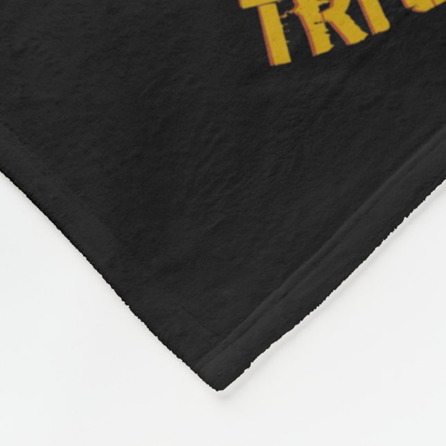 Trick or Treat with Pumpkin Face Fleece Blanket (Corner)