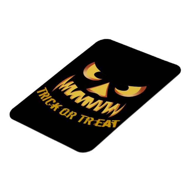 Trick or Treat with Pumpkin Face Magnet (Left Side)