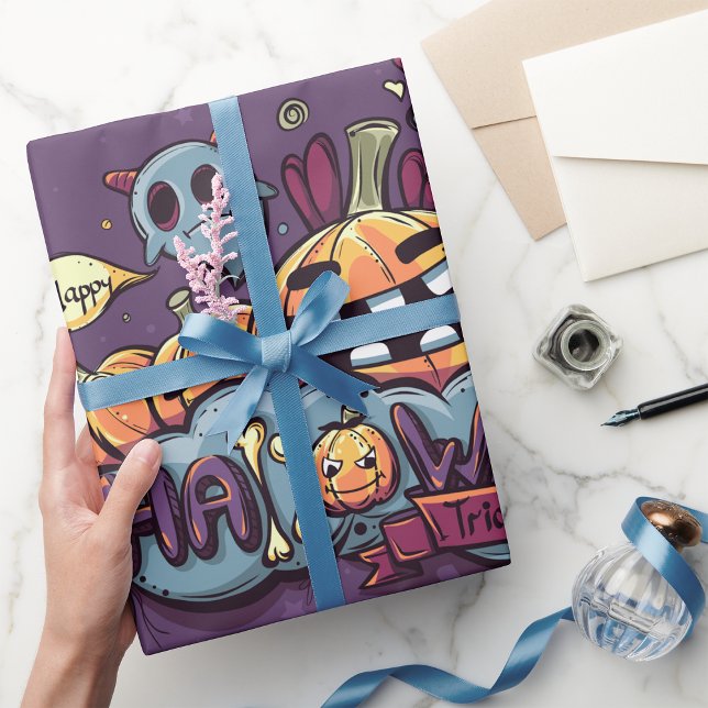 Trick Or Treat Wrapping Paper (Creator Uploaded)