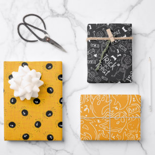 Trick or Treat Wrapping Paper Sheet