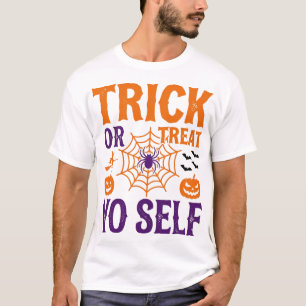 Trick Or Treat Yo Self Vintage Halloween Shirt Des