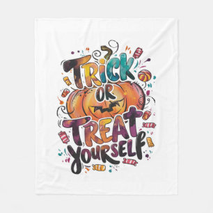 Trick or Treat Yourself Fleece Blanket