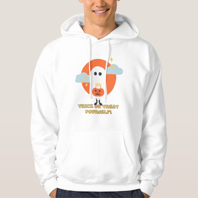 Trick or Treat Yourself! Ghouls Halloween  Hoodie (Front)