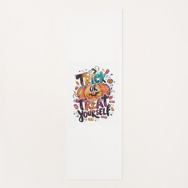Trick or Treat Yourself Yoga Mat (Front)