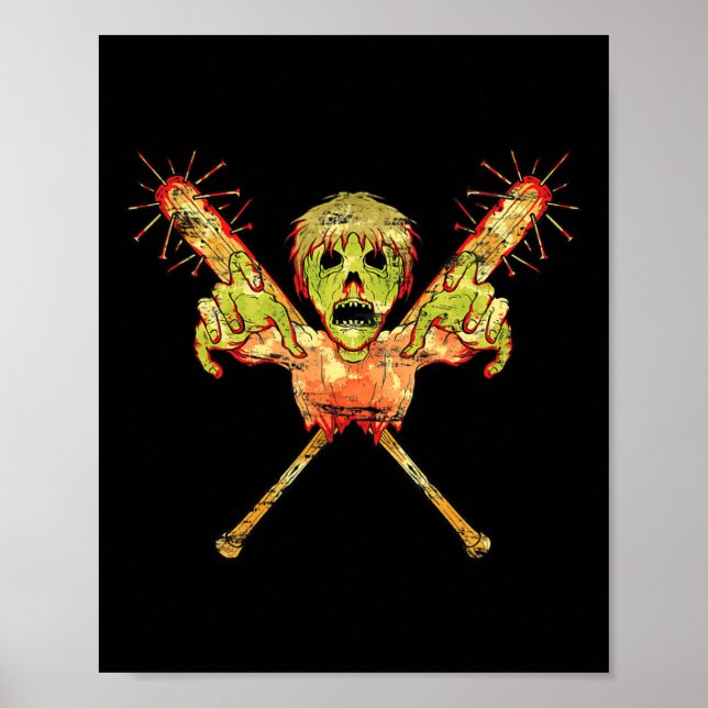 Trick Or Treat Zombie Gift Scary Halloween  Poster (Front)